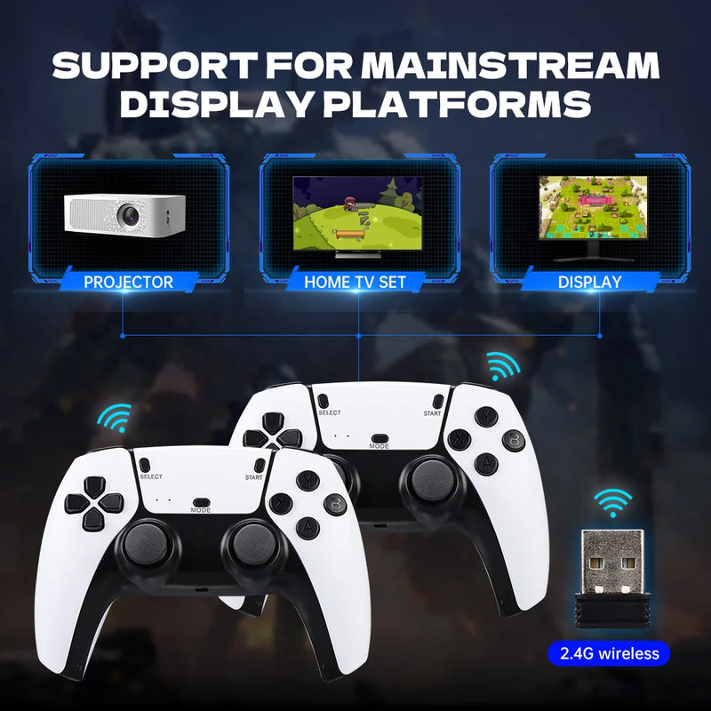 GAME STICK - 20.000 Jogos - Plugue na TV e jogue - 2 Controles modelos PS5